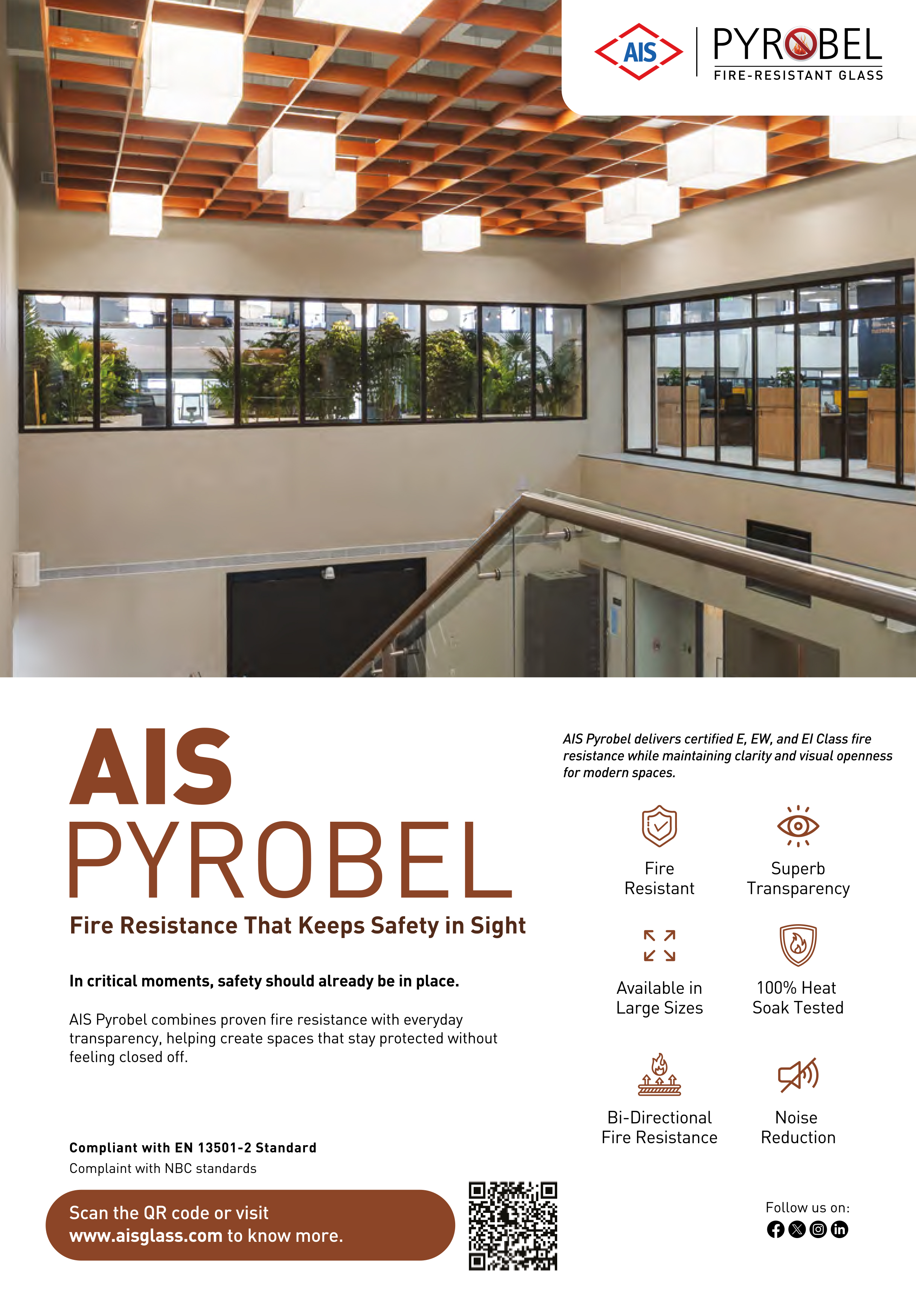 Pyrobel Fire Resistant Glass Advertisement